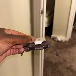 Brown and Purple Woven Bracelet